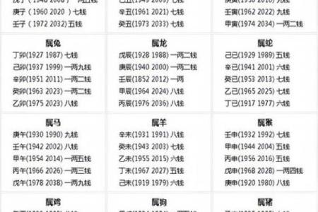 八字称命书几斤几两对照表