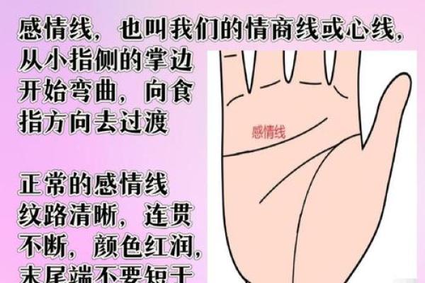 男士手相算命图解法 男人感情线的末端分叉异性缘好