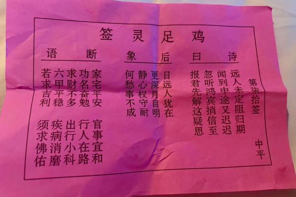 灵签第十三签解释详解