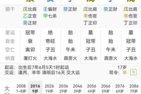 测命五行八字
