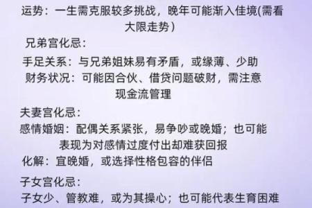 紫薇斗数化解化忌