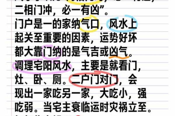 风水门对门风水有什么说法