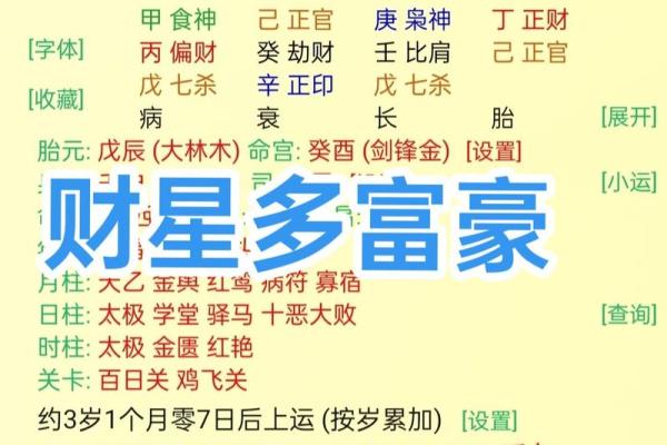 八字财星查询表
