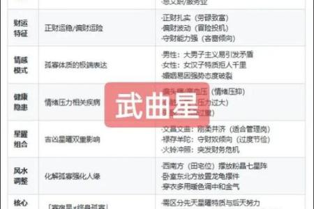 紫薇斗数武曲详解
