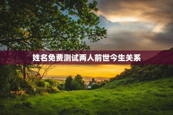 测试两人名字是否合适,姓名两人关系测试