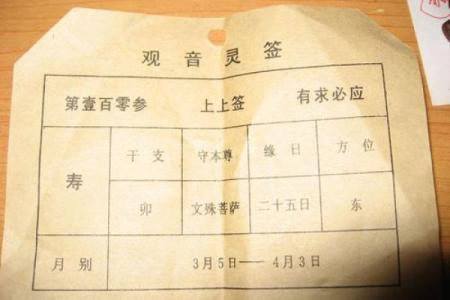 观音灵签第62签求姻缘