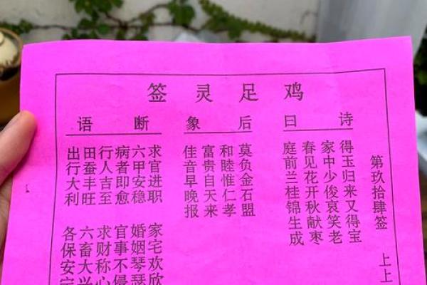 黄大仙灵签87签解签