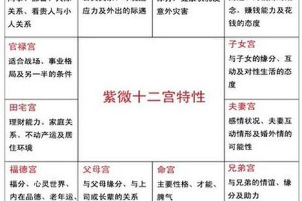 紫微斗数之十二宫分属内外
