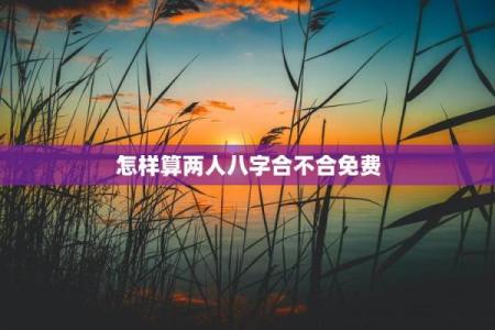 在线测八字,测算两人八字合不合