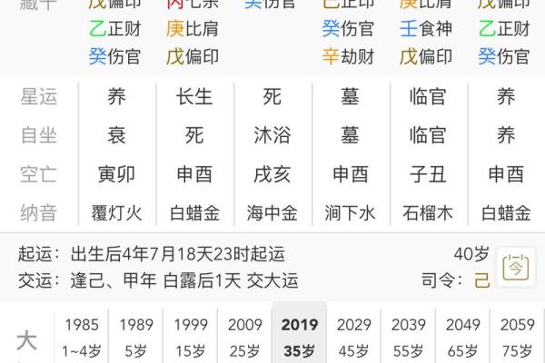 最准八字排盘详解