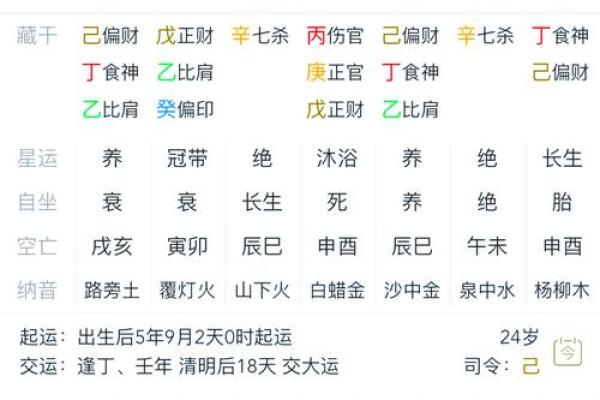 解读八字排盘