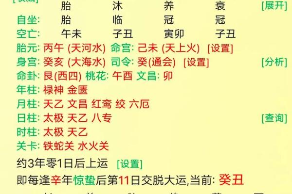 四柱八字喜用神免费查