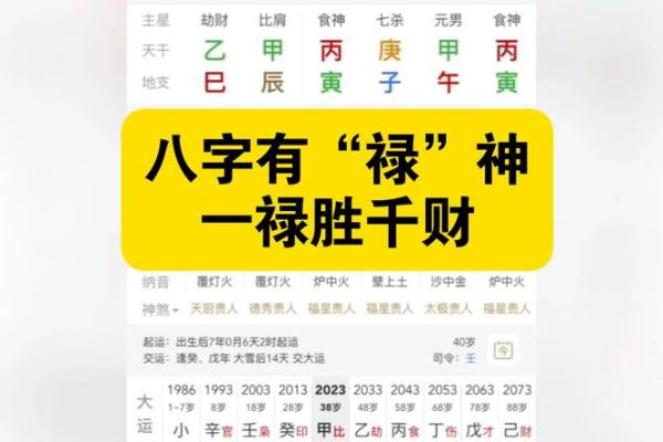 八字归禄