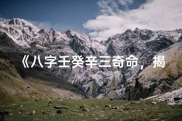小三命八字