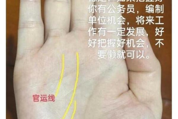 图解：手相中的事业线算命意义是