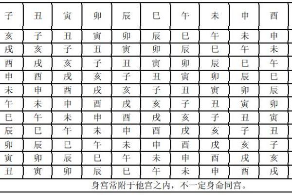 紫薇斗数身福宫
